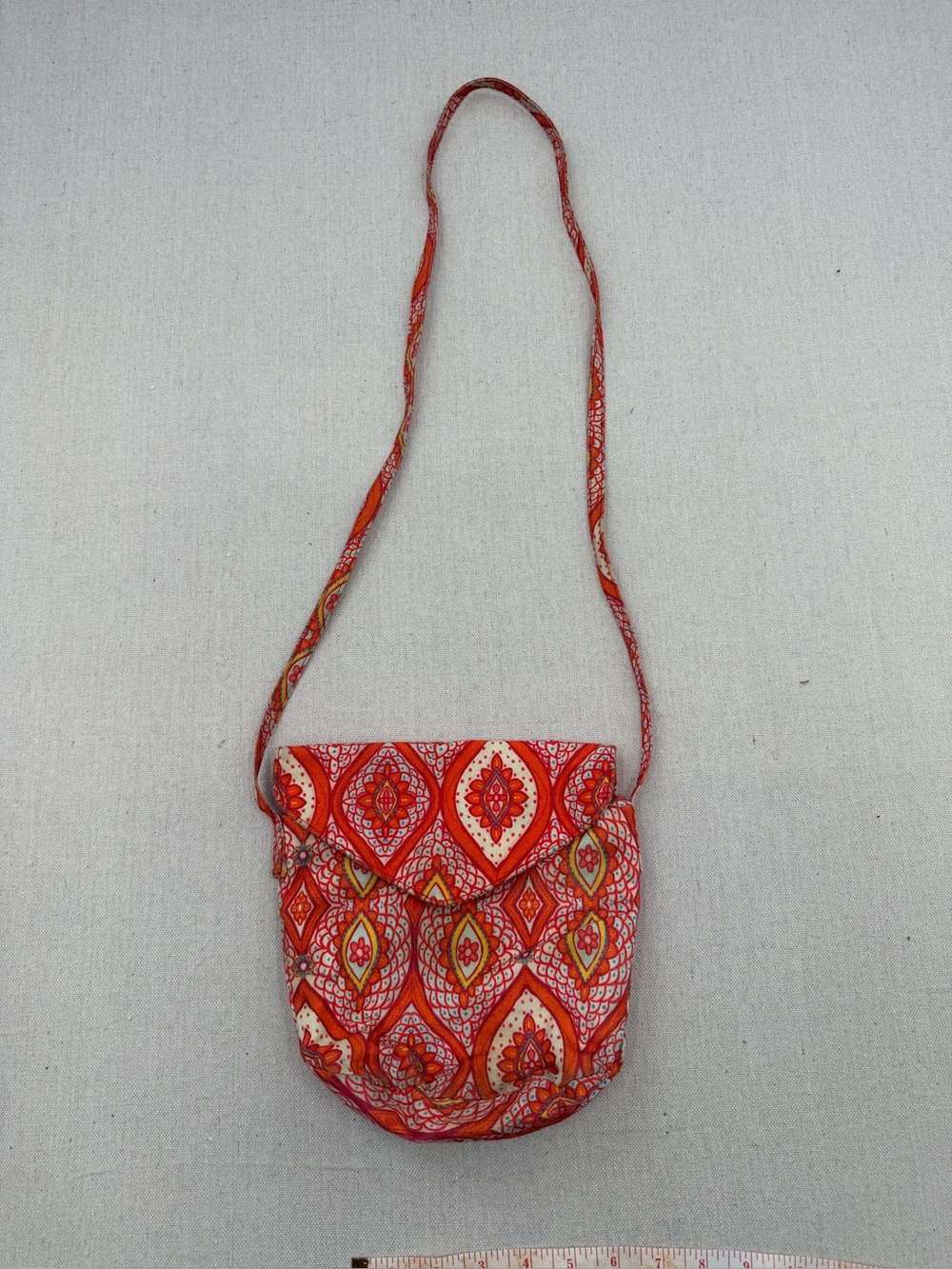 Calypso Vibrant Orange Patterned Crossbody Bag